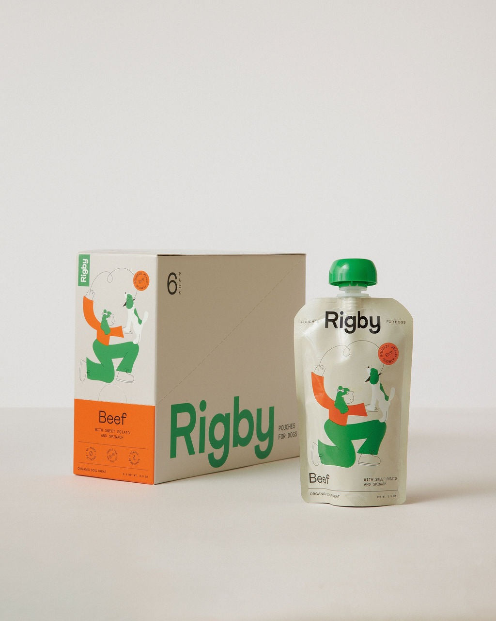Rigby Organic Beef Pouch - 6 Pack