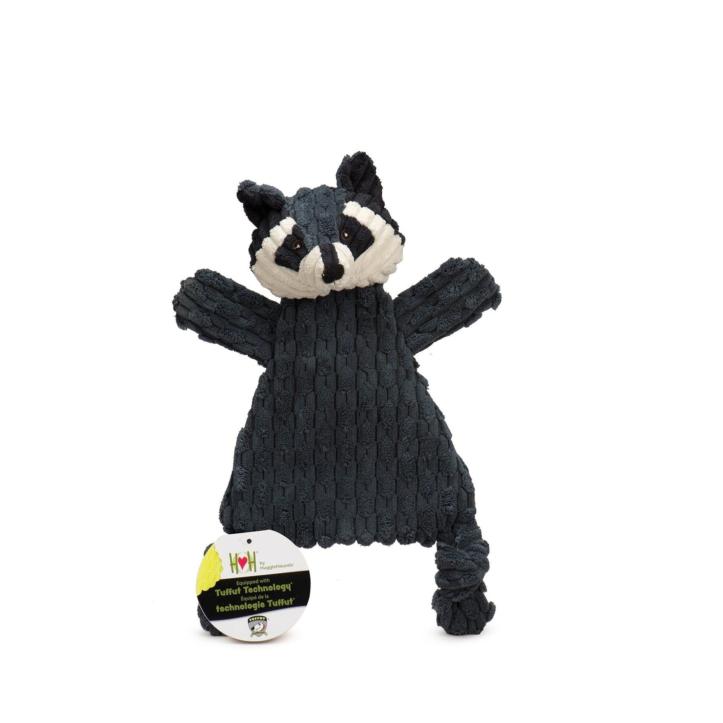 Reggie Raccoon HuggleFlattiesTM Durable Plush Dog Toy