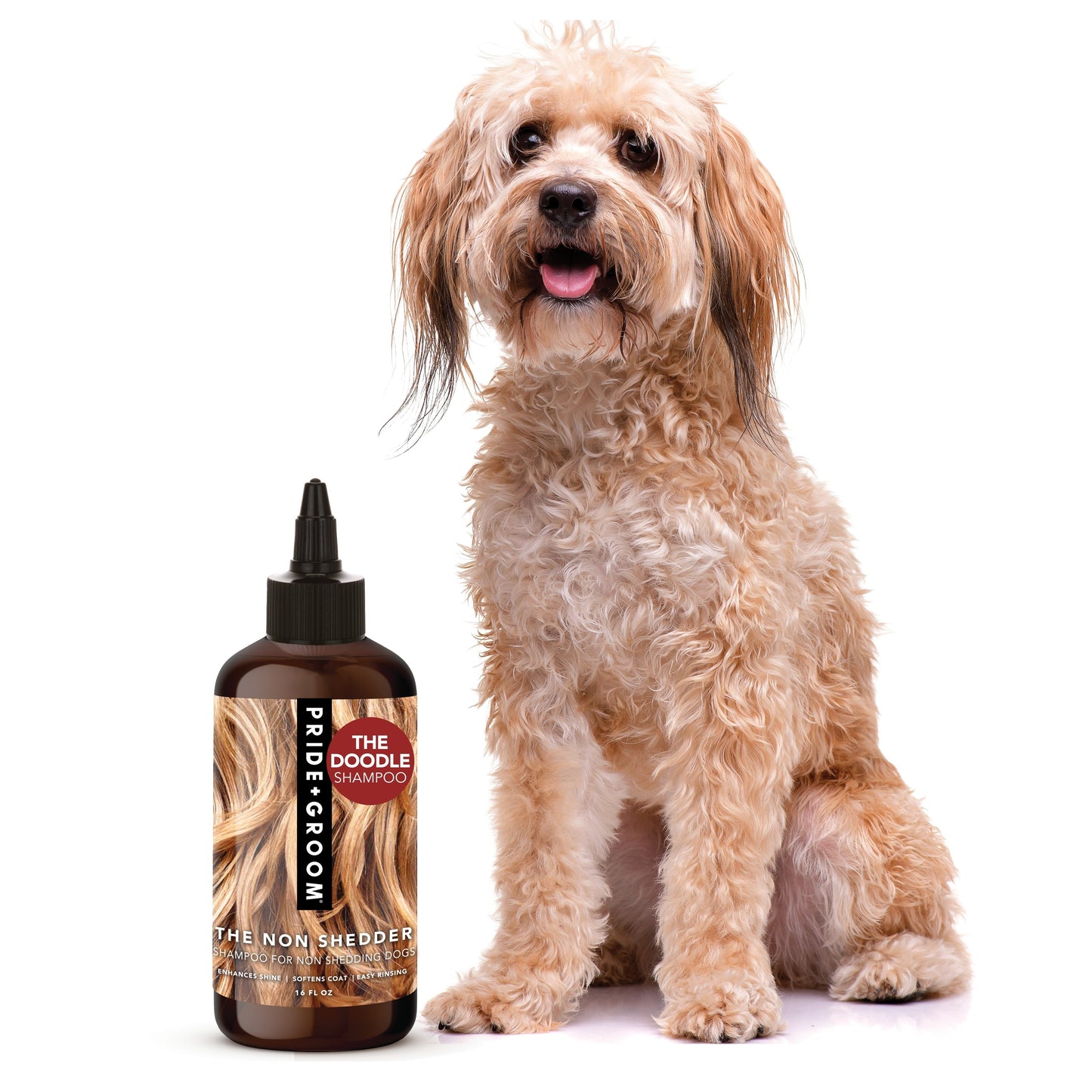 Pride + Groom THE NON SHEDDER Dog Shampoo — Hydrating, Detangling, Hypoallergenic Formula