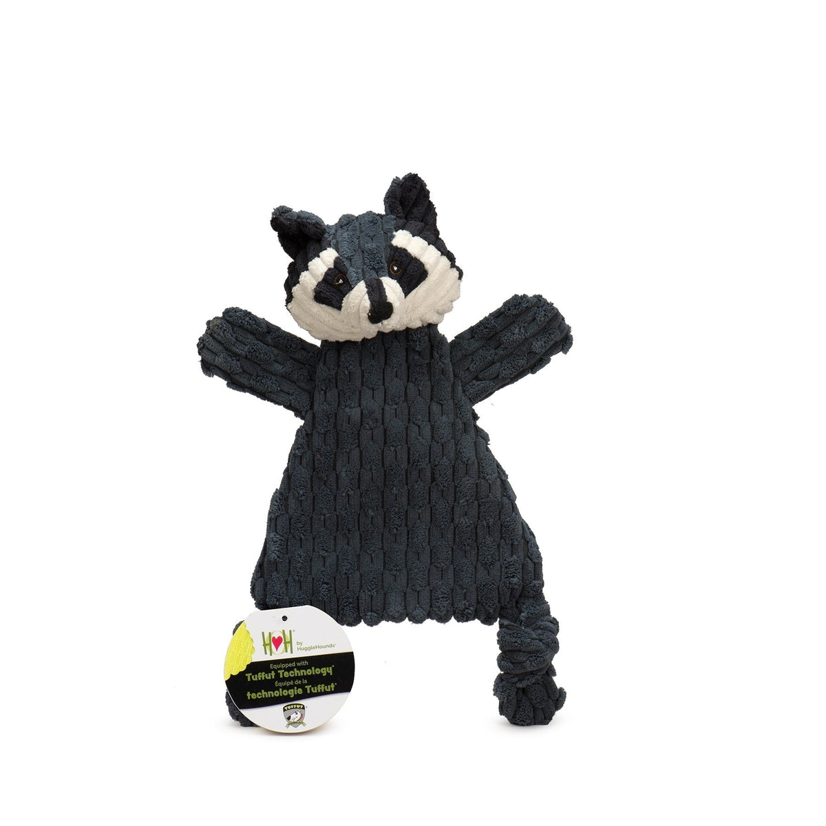 Reggie Raccoon HuggleFlattiesTM Durable Plush Dog Toy